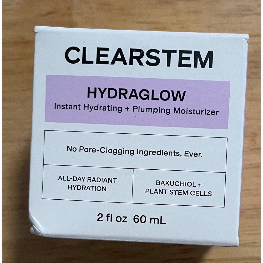 CLEARSTEM HYDRAGLOW Instant Hydrating Plumping Moisturizer 2oz 60mL Bakuchiol